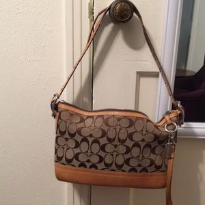 Coach vachetta/fabric handbag